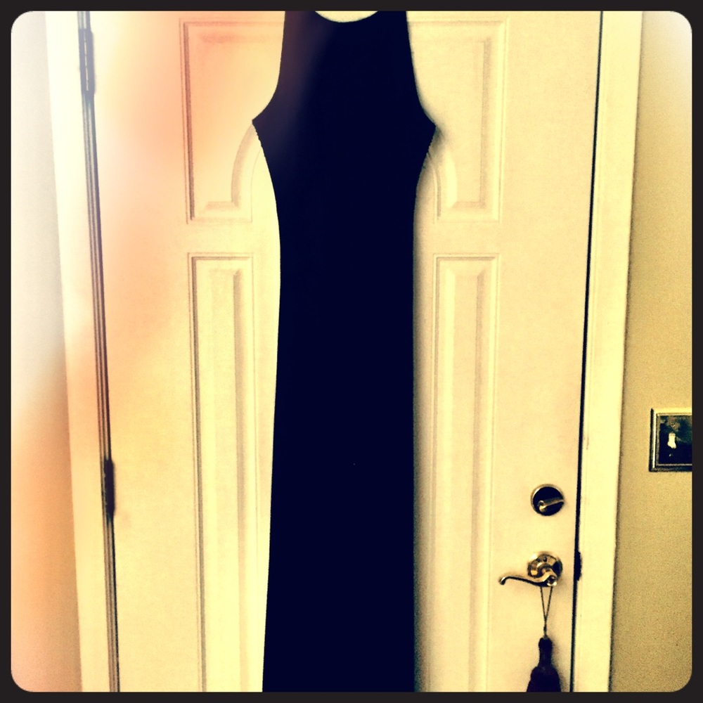 Beaded Black Gown